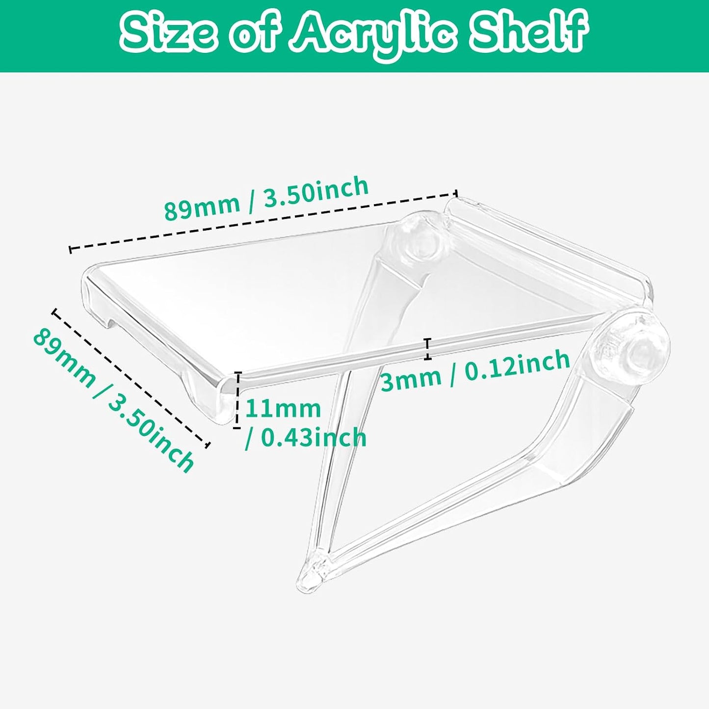 Acrylic Display Risers Stand Computer Monitor Clear Display Shelf / Clear Acrylic / Set of 4