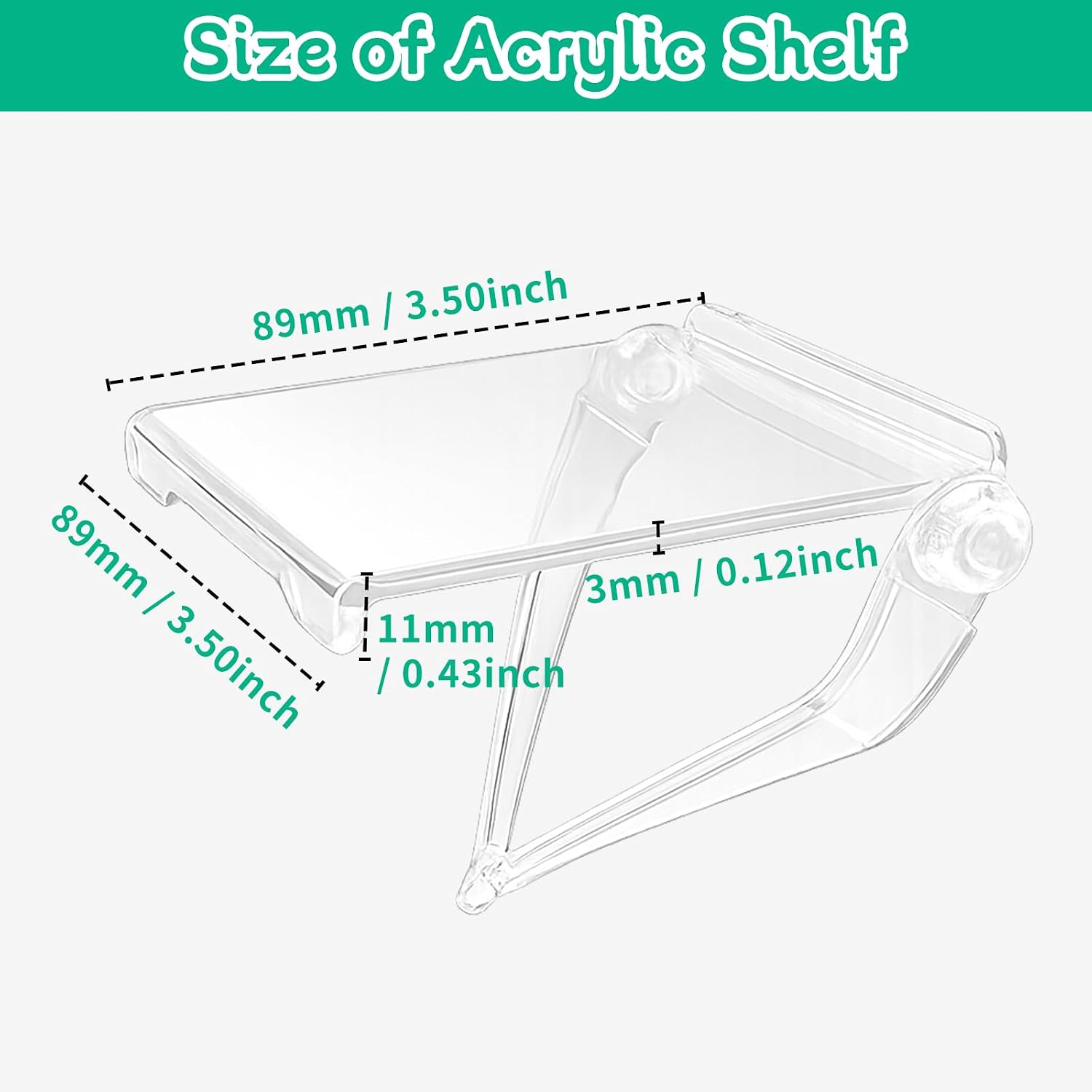 Acrylic Display Risers Stand Computer Monitor Clear Display Shelf / Clear Acrylic / Set of 4
