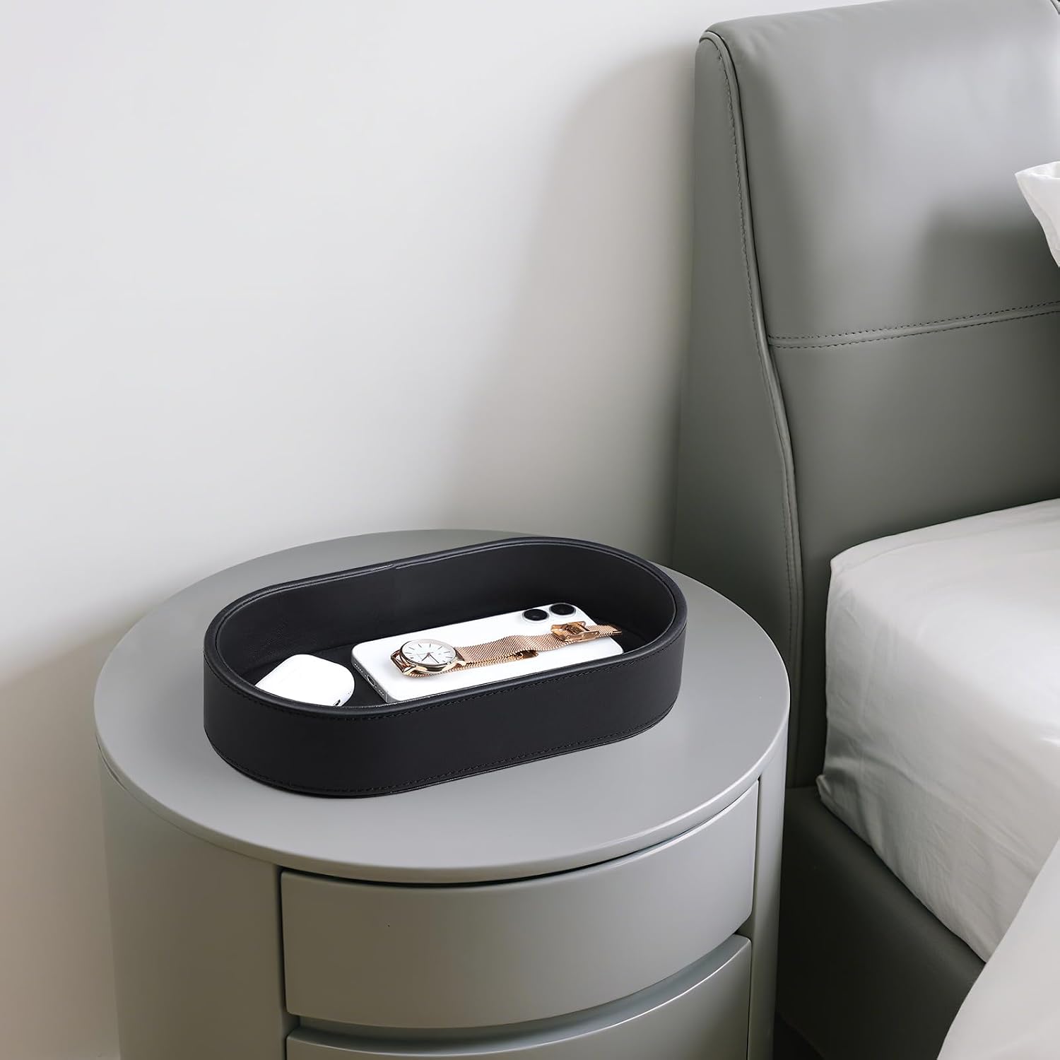 Oval Desk Valet Tray / Black
