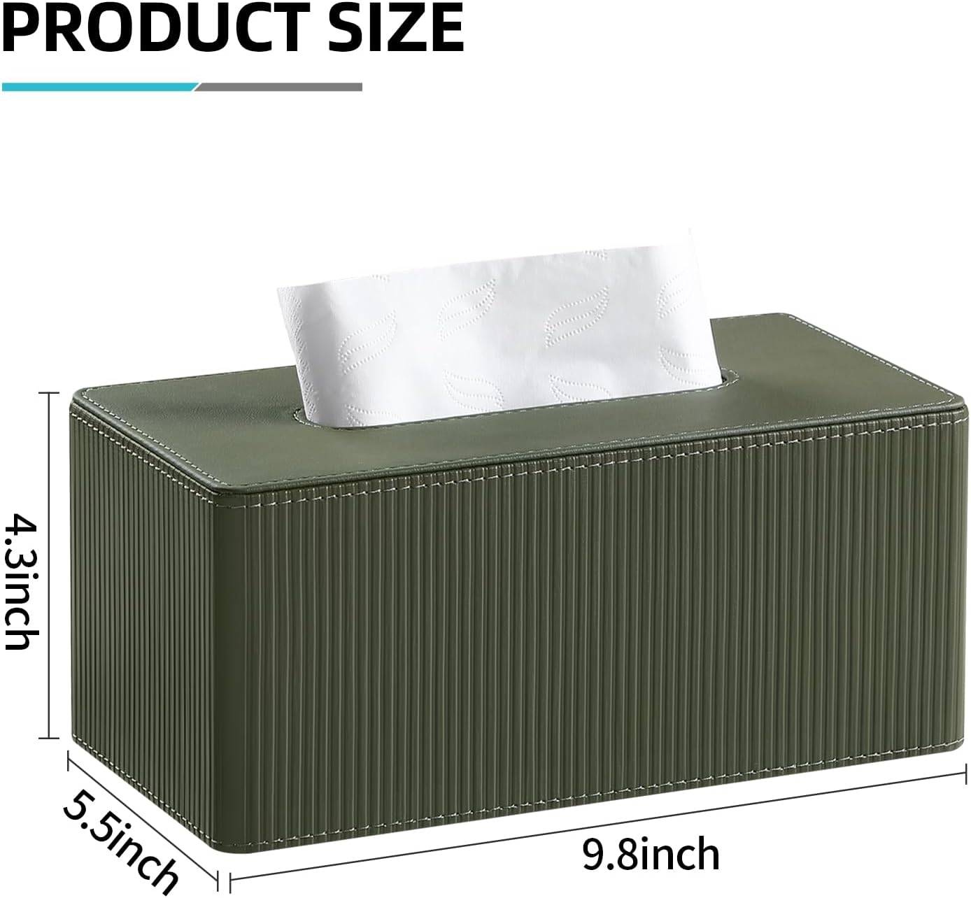 Modern Tissue Box Holder / Green