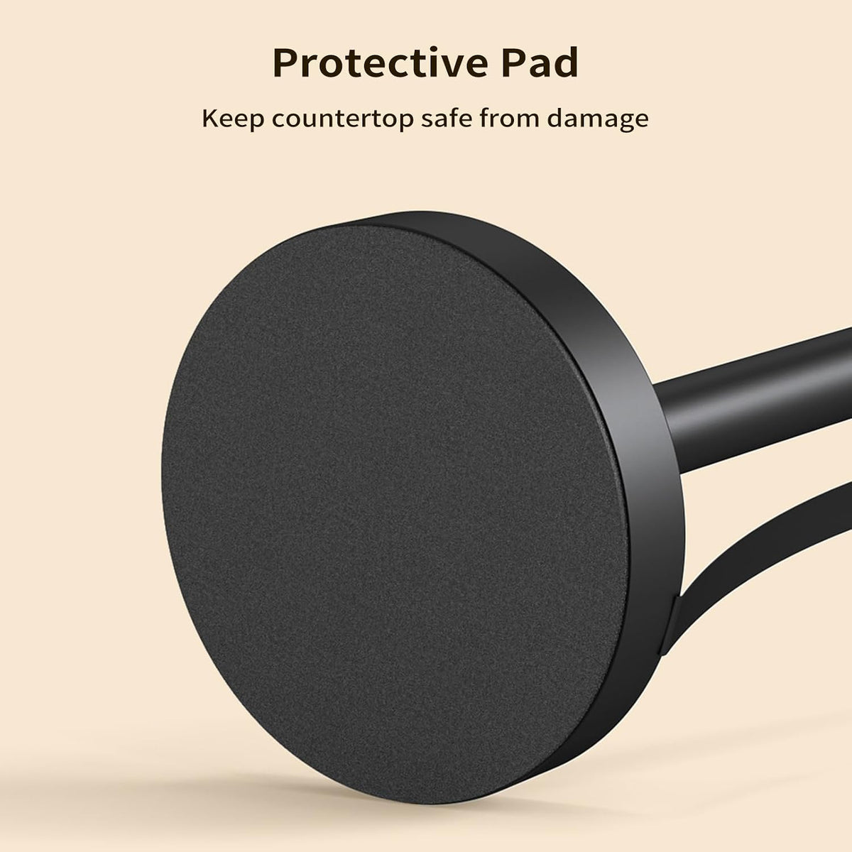 Heavy Duty Paper Towel Holder Countertop with Top Damping Disc Black | Easy One-Handed Tear, Weighted Base Non-Slip