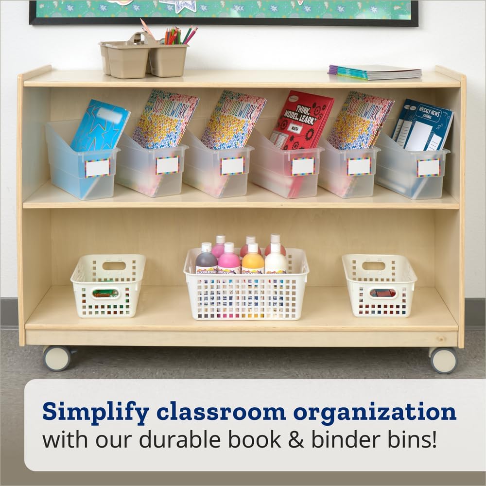 Durable Book & Binder Holders / Clear / Set of 6