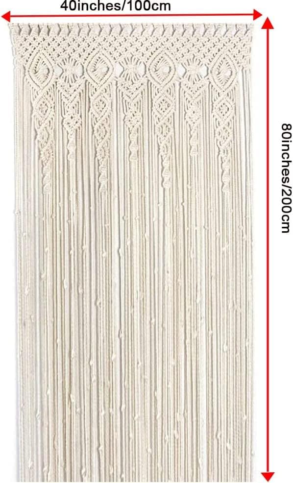 Boho Macrame Curtain / 40 x 80