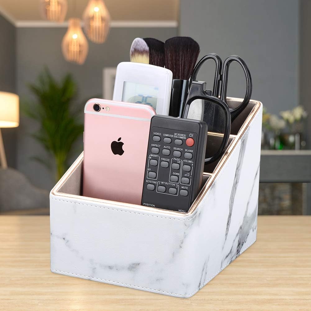 Remote Control Holder / White Marble