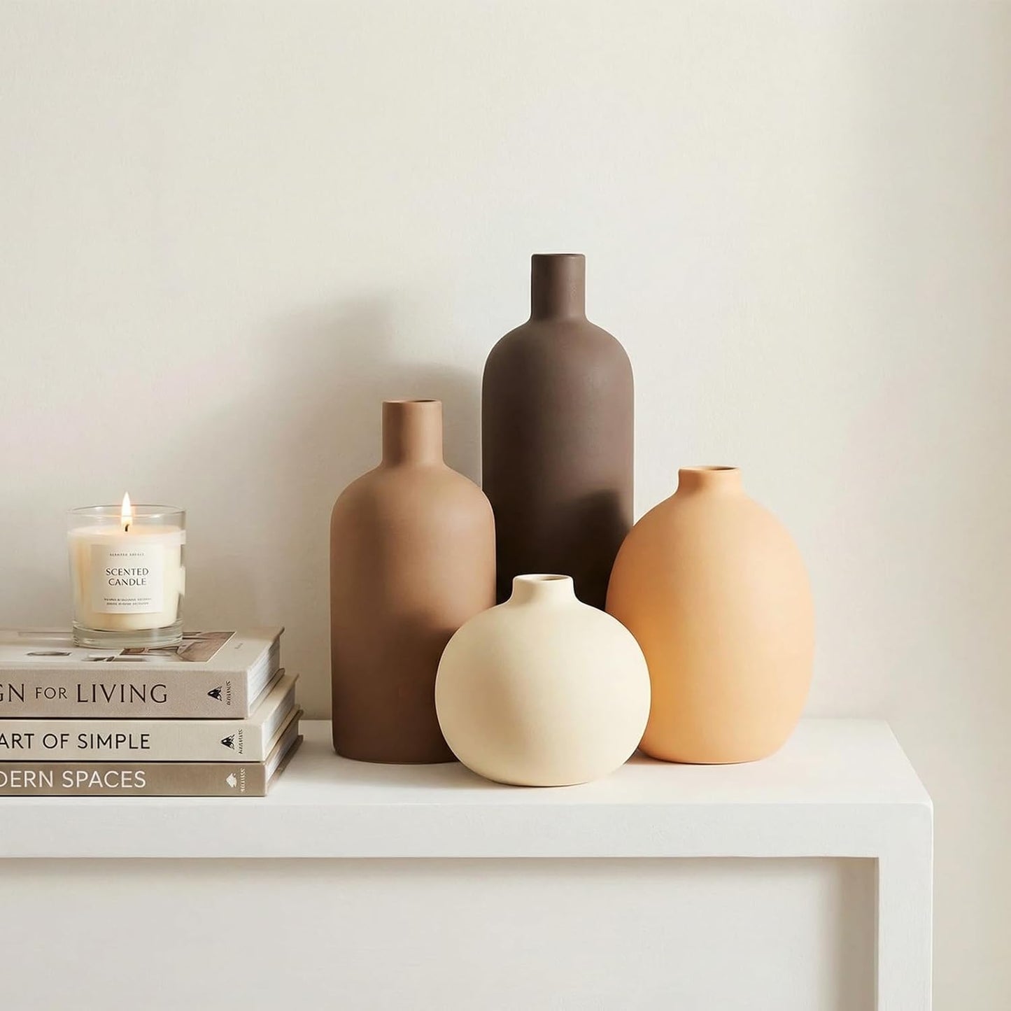 Ceramic Vase Set / Morandi Colors / Set of 4