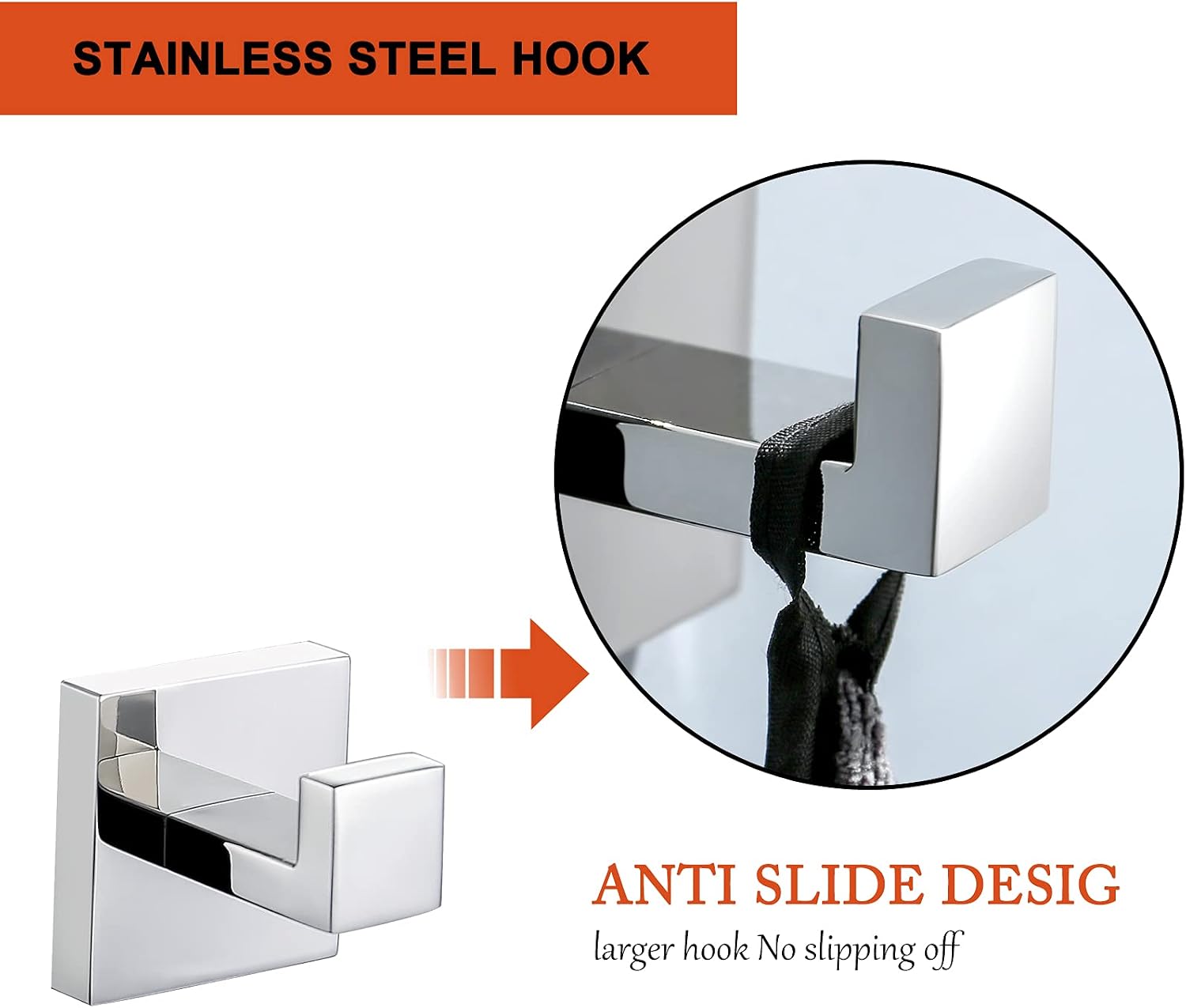 4-Piece Bathroom Hardware Set Chrome Bath Towel Bar Holder Sets Wall Mounted Stainless Steel Bathroom Accessory Kit