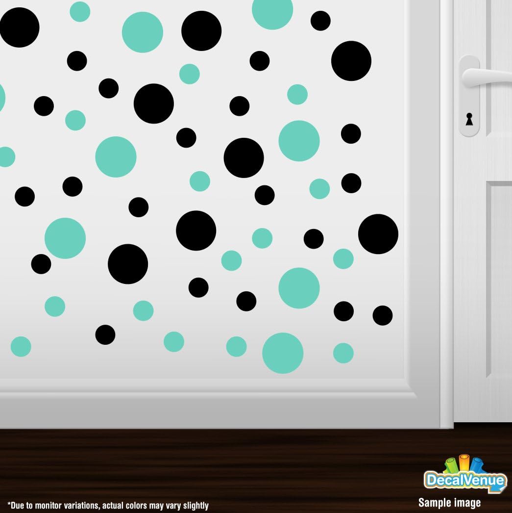 /Mint Green Vinyl Wall Stickers / 30 Decals / Black / 4 Inch