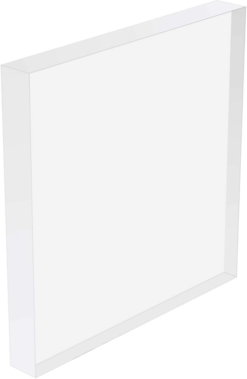 Clear Acrylic Display Block – Solid Polished Plexiglass Riser for Jewelry, Figurines, Retail Showcase & Home Decor –