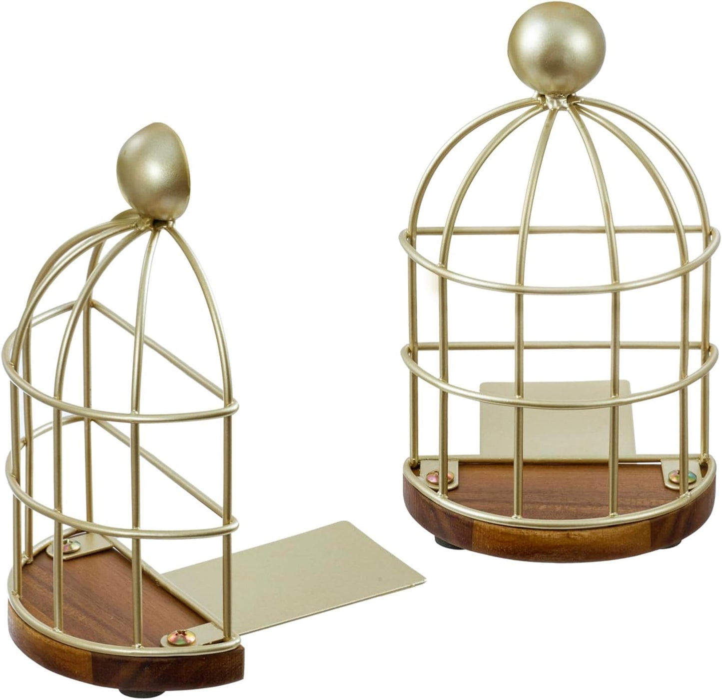 Vintage Brass Bookends / Gold
