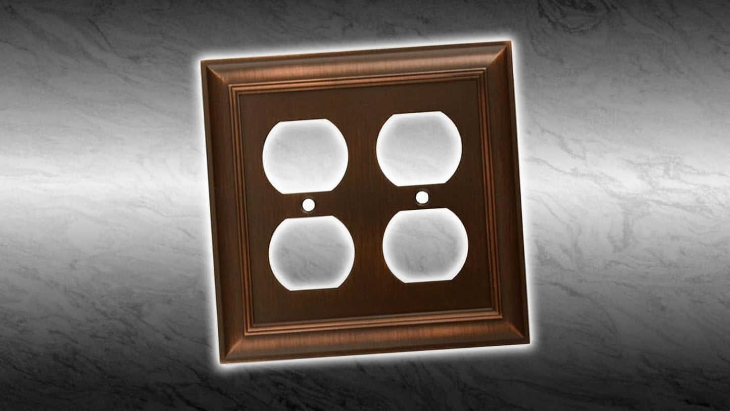 Cool Knobs and Pulls (CKP) Impressions Collection, 31194 Decorative Double Duplex Wall Plate/Outlet Cover, Long Lasting