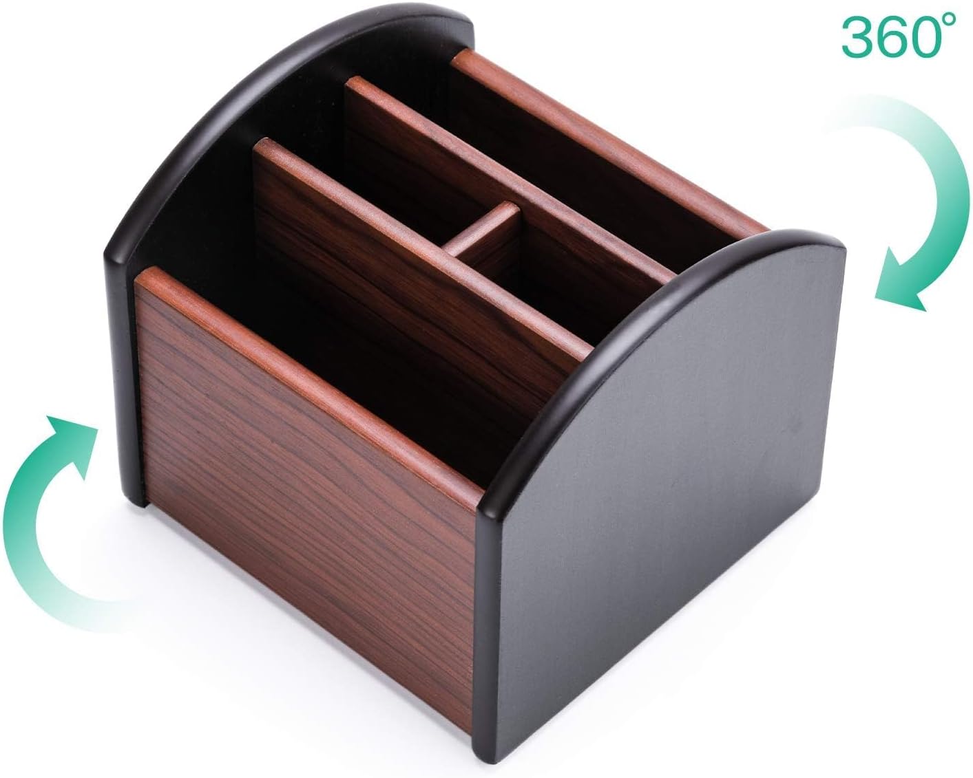 Wooden Desk Organizer / Remote Control Holder Caddy