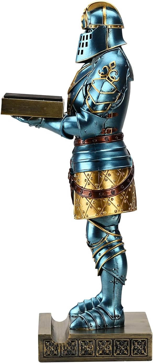 King's Guard Headphone Stand Watch Stand Jewelry Holder Tray Tower Blue | 12.20 Inch Resin Warrior Pen Holder Cell