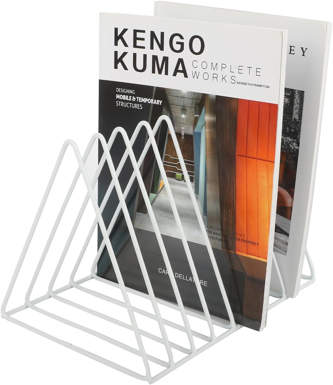 Vinyl Record Holder Storage, 9 Slot Metal Magazine Book Album Display Rack, Stylish Triangle Desktop File Sorter