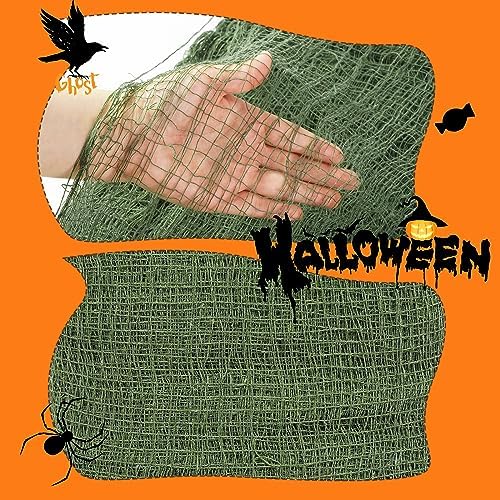 Halloween Creepy Cloth Green 79 X 315 in, Spooky Scary Gauze for Home Decor