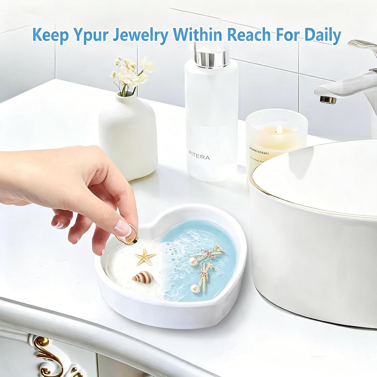 Coastal Jewelry Tray for Engagement & Wedding / Starfish
