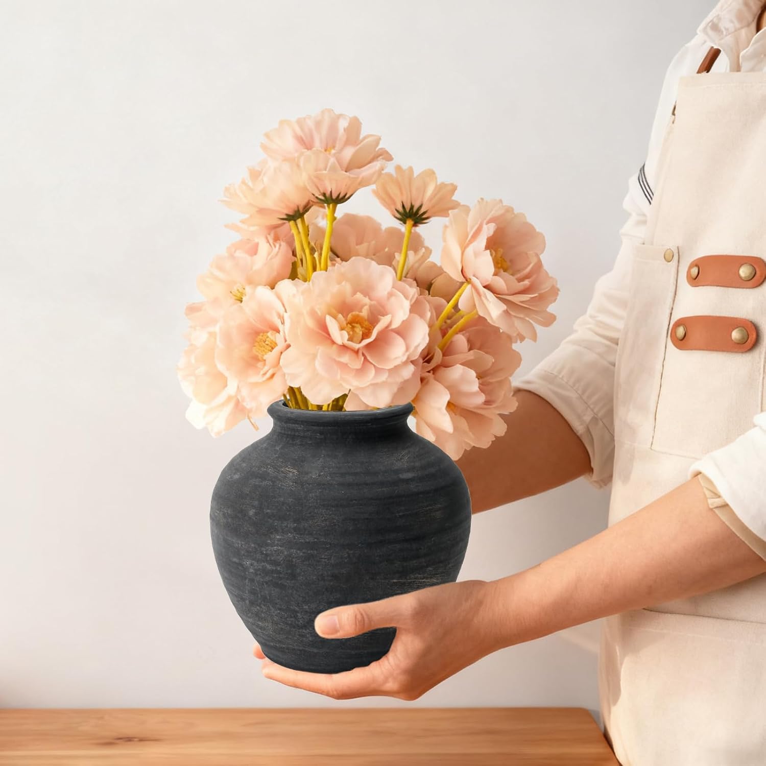 Ceramic Flower Vase Home Decor / 6.2"-bronze / 6.2 Inch
