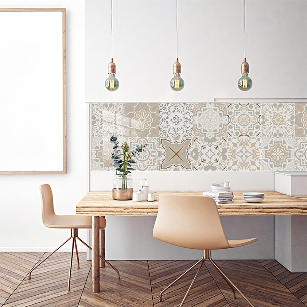Moroccan Style Tile Sticker / Ts-491 / 4 x 4 / Set of 25