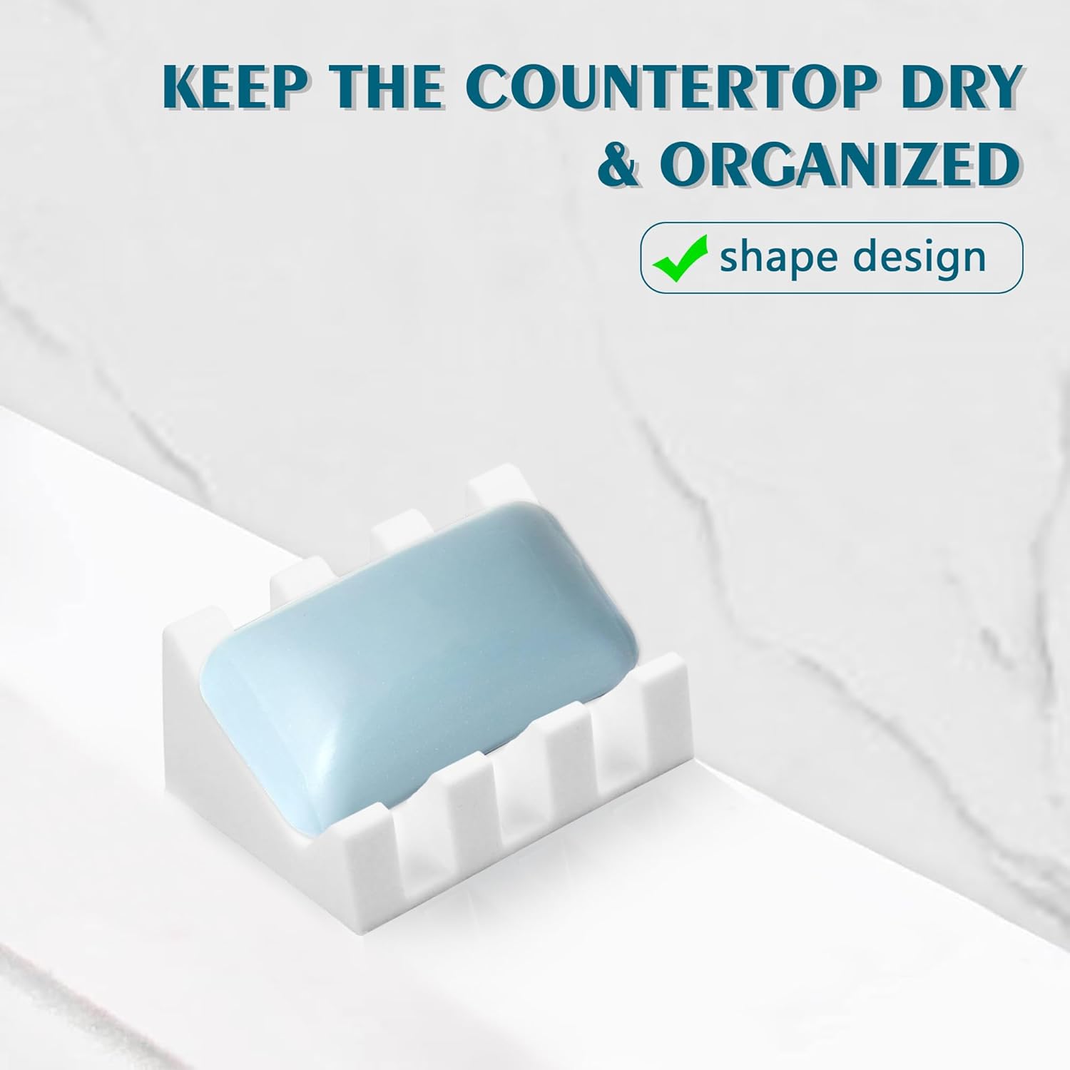 Soap Dish Holder for Shower / White