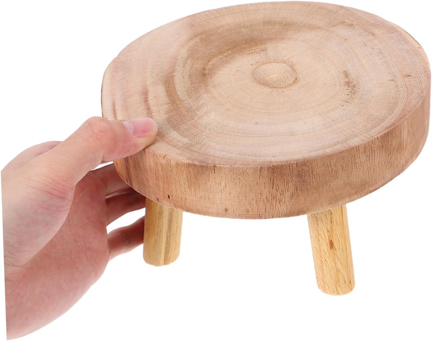 Mini Wooden Stool Display Stand Plant Stand Wood Flower Pot Holder Garden Plant Pot Riser Stand