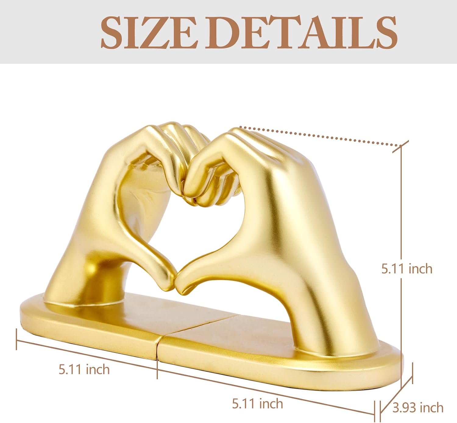 Gold Book Ends Bookends Heart Design / Bookend-gold