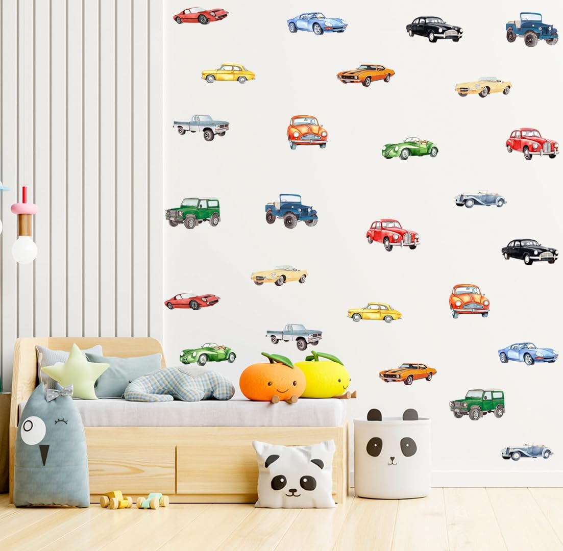 Watercolor Wall Stickers / Classic Car
