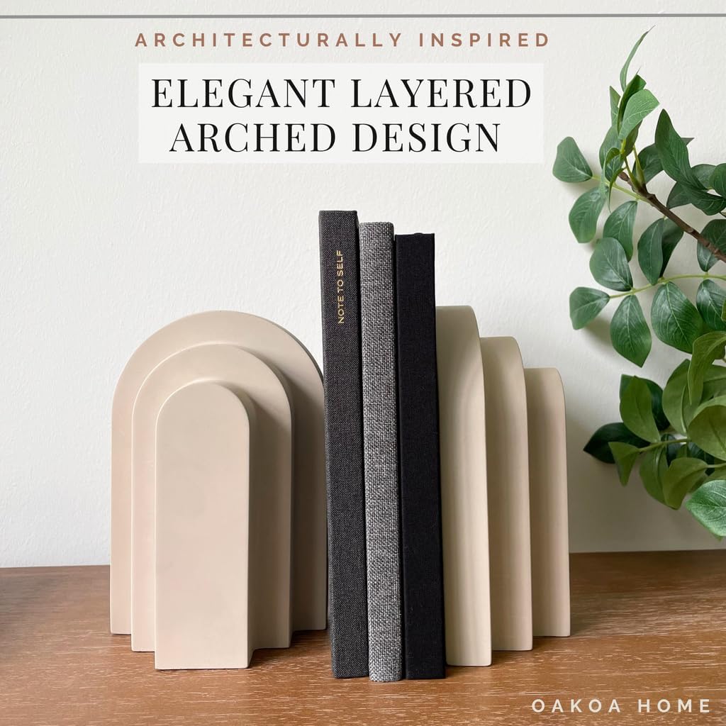 Book Ends / Concrete Heavy Book Ends Decorative