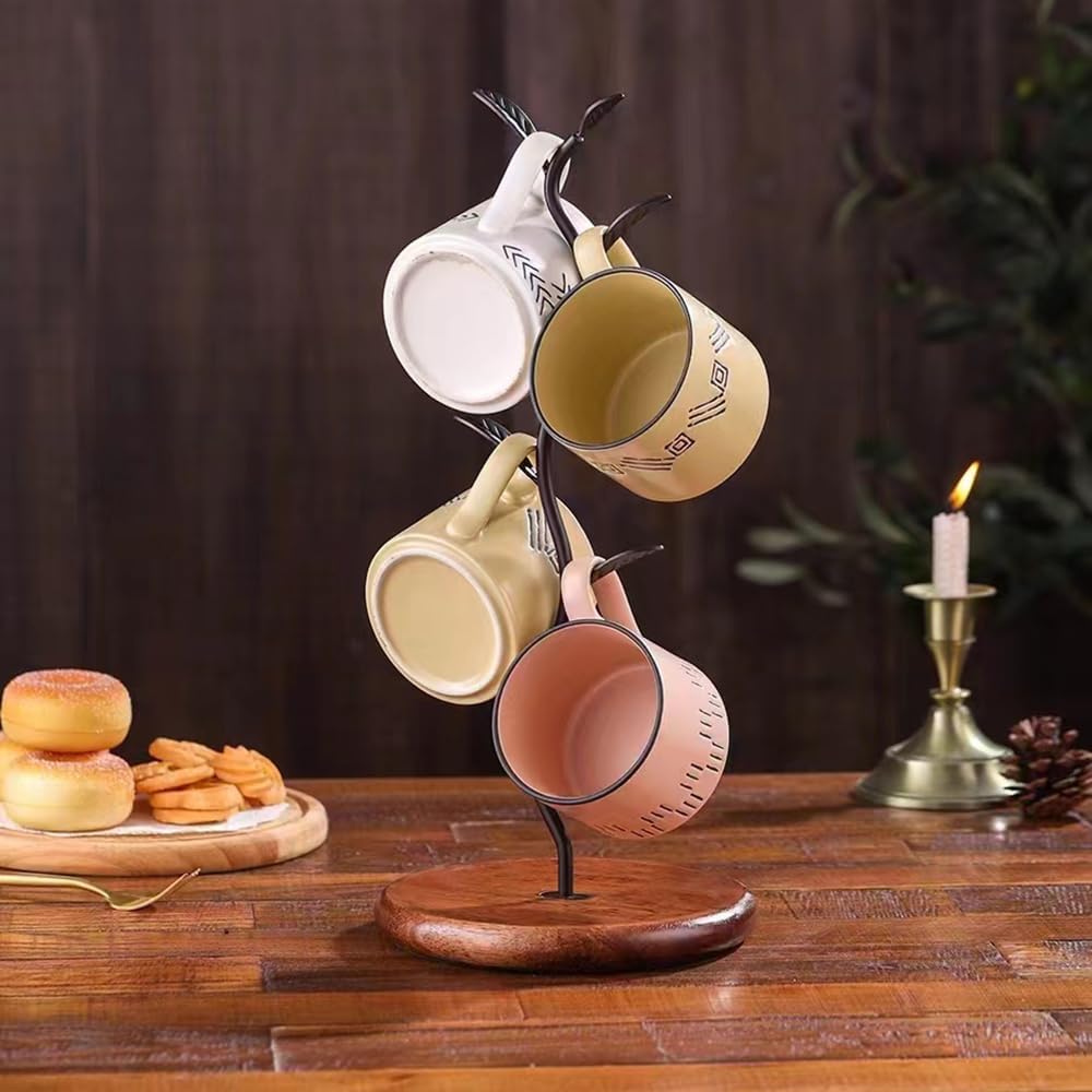 Coffee Mug Holder Tree Rack for Counter,Leaf Shaped Tea Cup Mug Holder Stand for Countertop,Perfect Coffee Bar