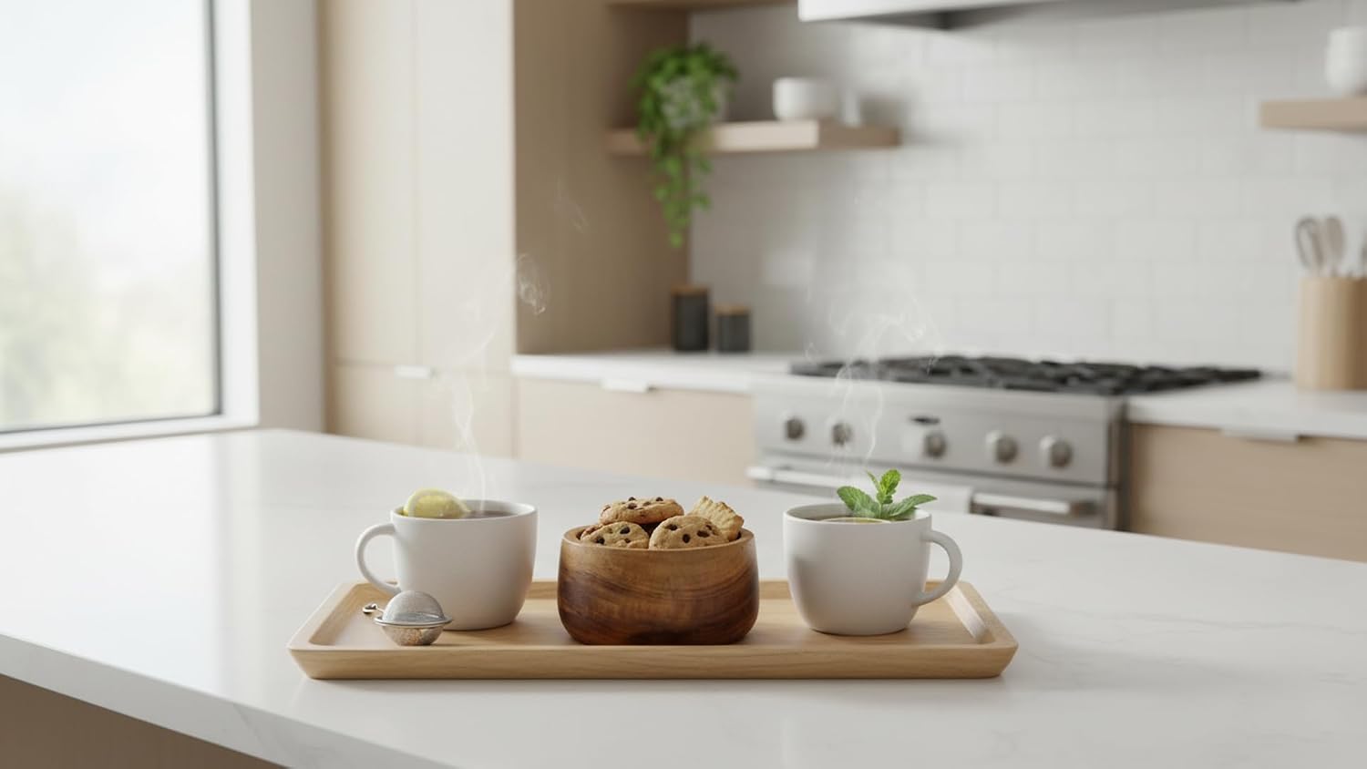 Handmade Decorative Wooden Snack Serving Bowl For Dry Fruits Chips Coffee Table / 4 Inches