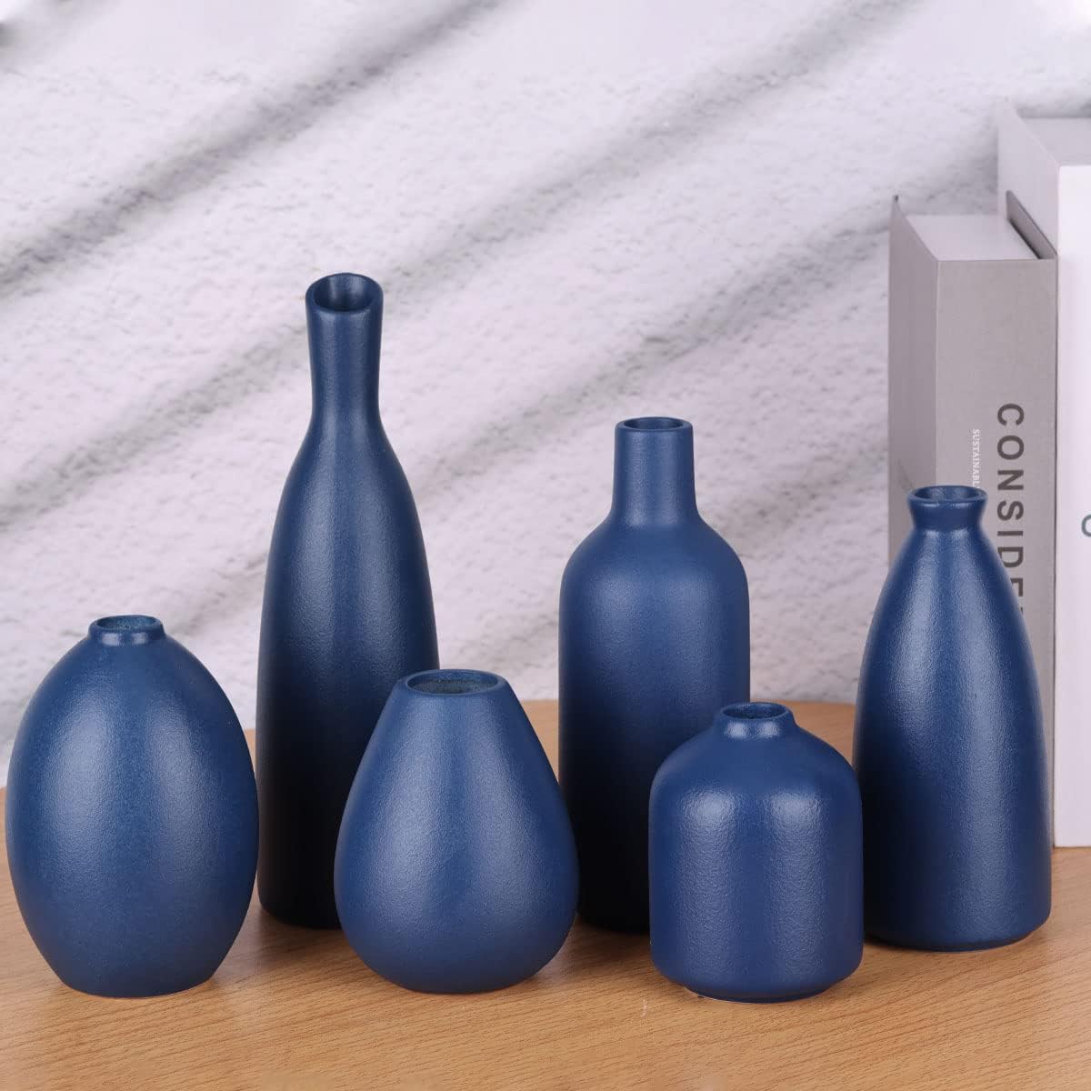 Blue Ceramic Vase / Blue Set / Set of 6
