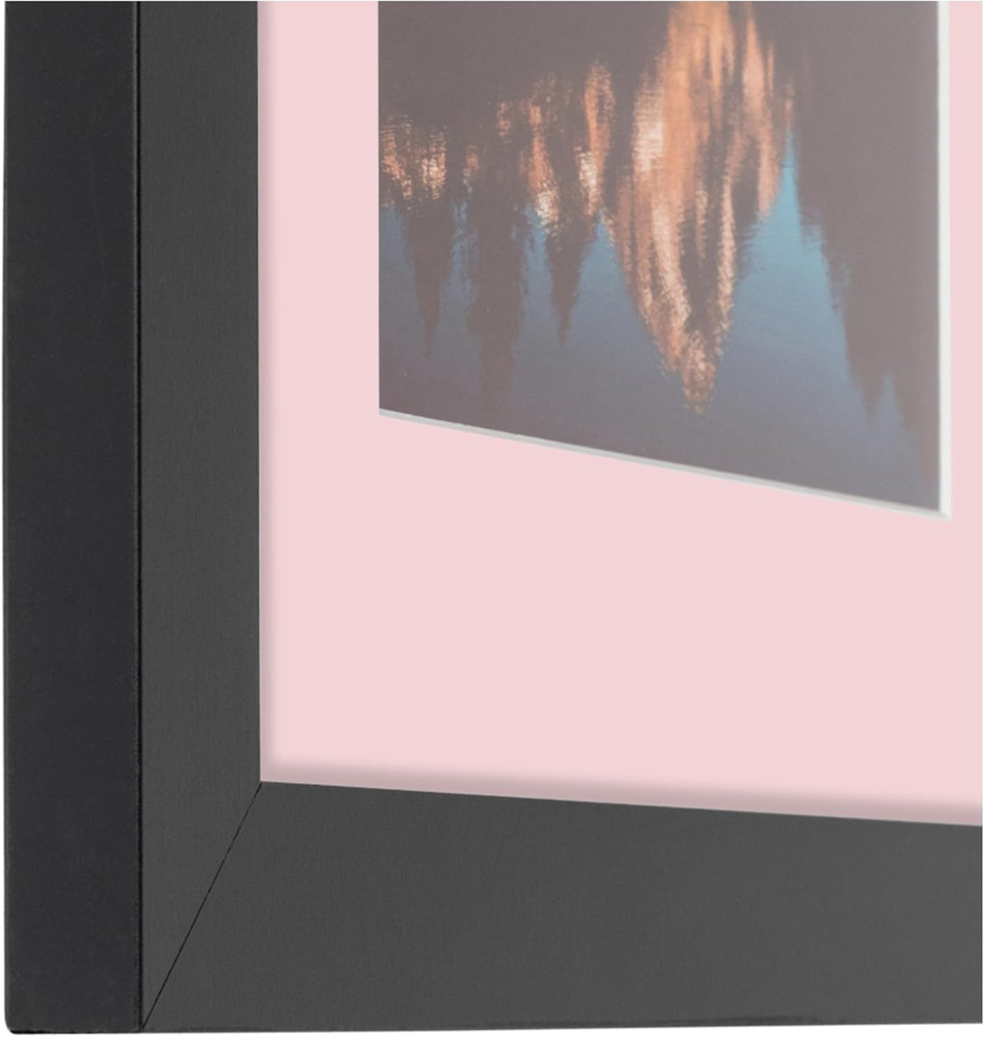 ArtToFrames Collage Picture Frame 3 Opening 3-5x7 Photo Frame | Made in USA | Black Frame Hollyhock and Black Mats
