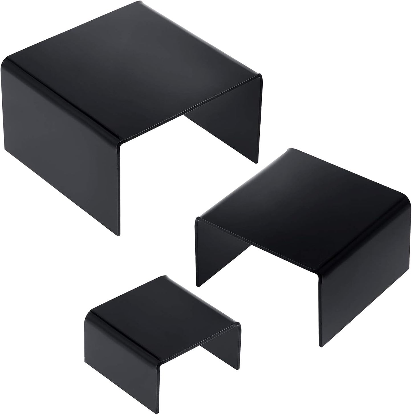 Product Stand / Acrylic Display Risers / Black / Set of 2