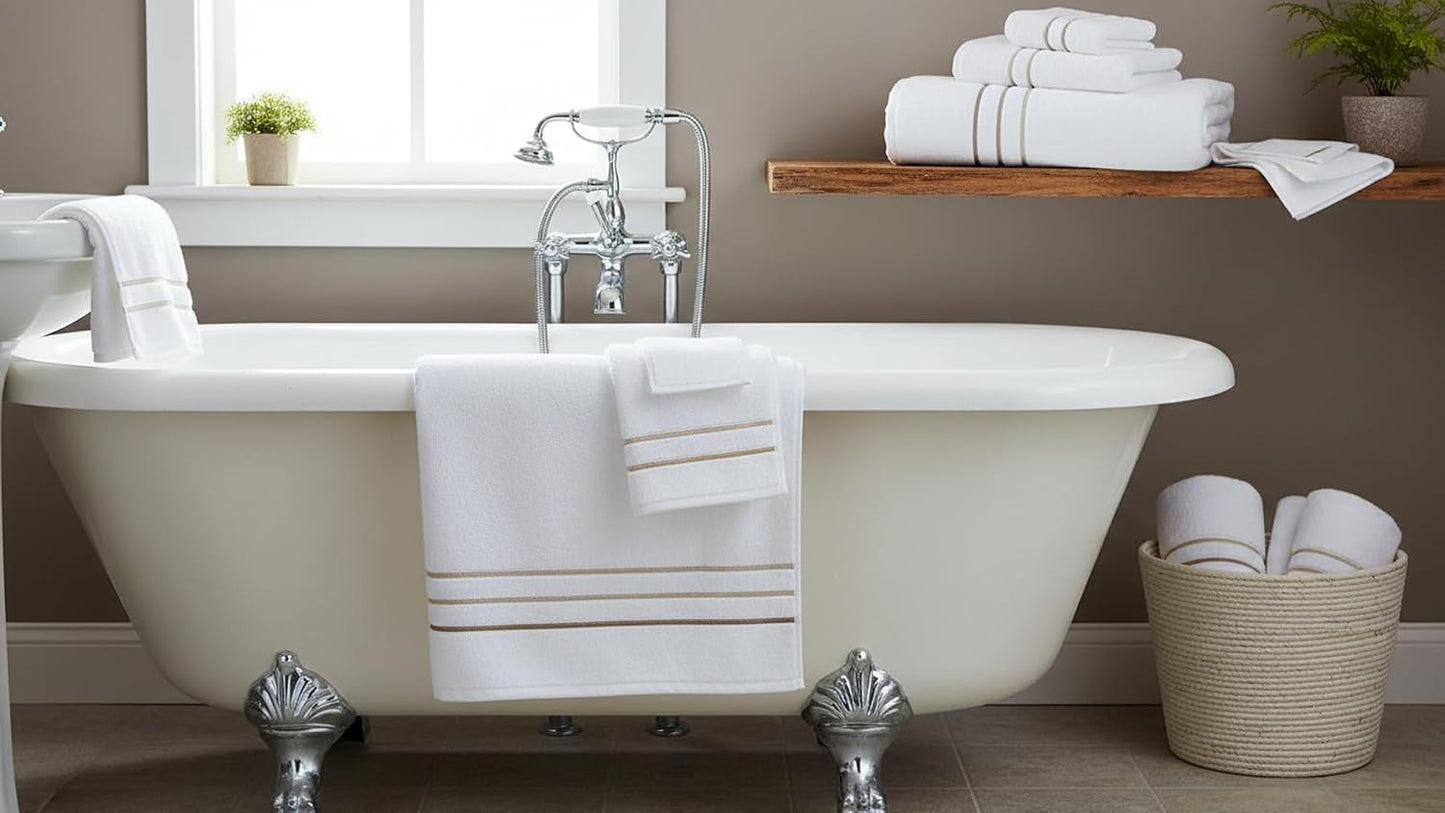 Bath Towels Set for Bathroom – Luxury 6-Piece Cotton Towels, Soft Absorbent & Quick Dry, 600 GSM Bath Towels for