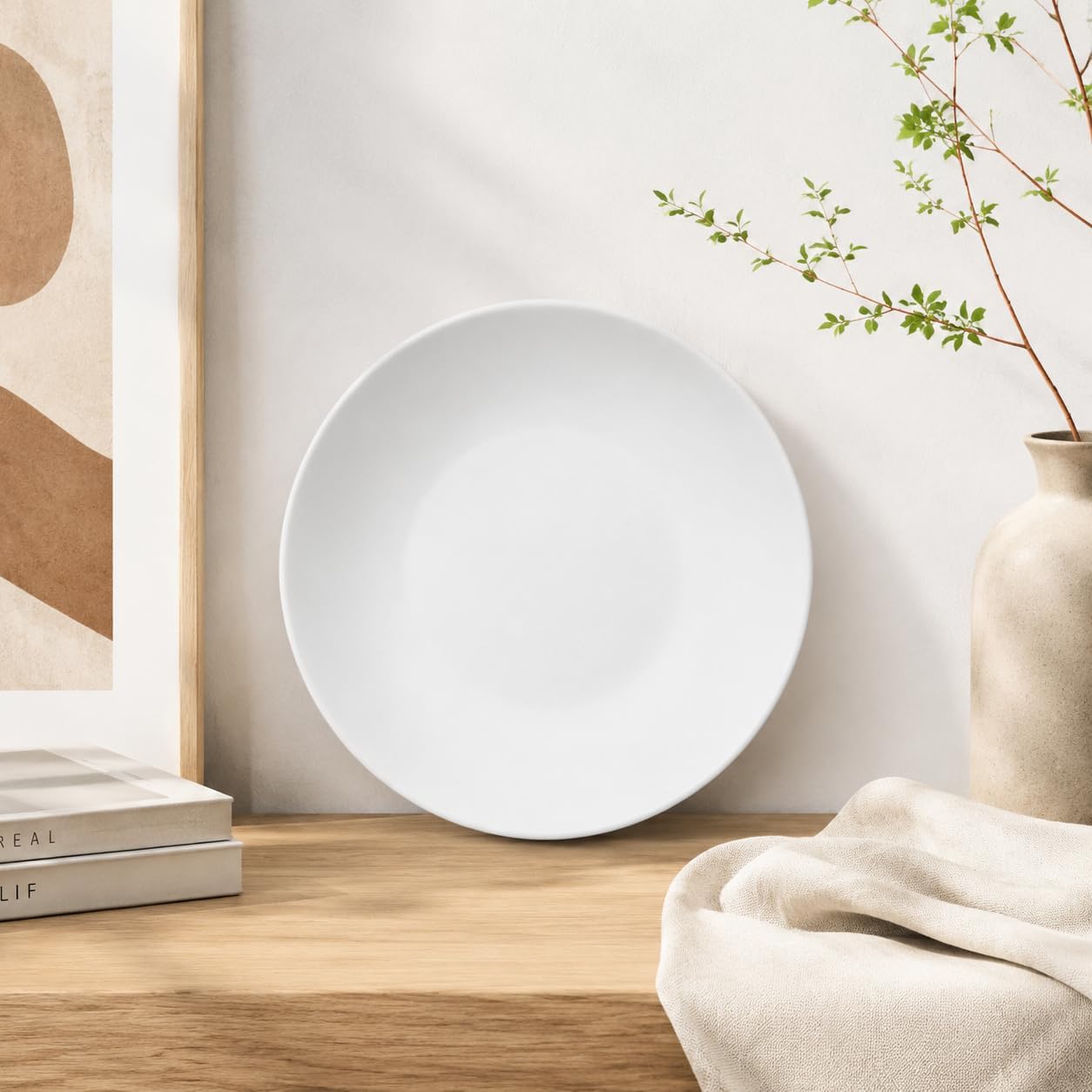 Large Ceramic Catchall Tray for Entryway / White / 12.6 Inch