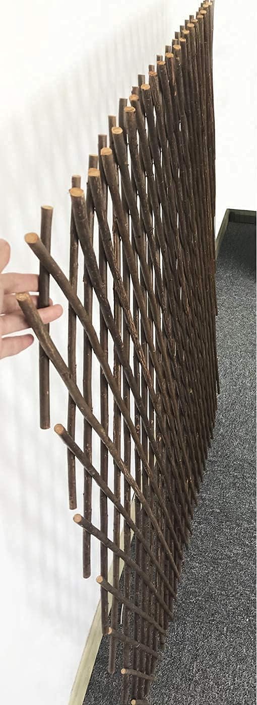 2 Pack Willow Expandable Lattices Fence，Garden Fence Trellis for Climbing Plants Support 36x92 Inch (2)