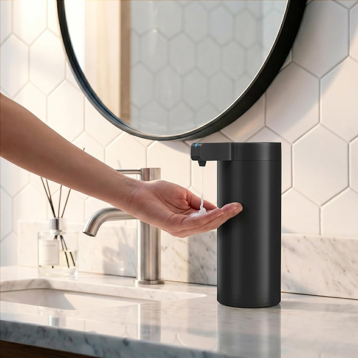 Newise Touchless Automatic Soap Dispenser - 9 oz, USB Rechargeable, Dish Hand Soap Dispenser for Kitchen and Bathroom