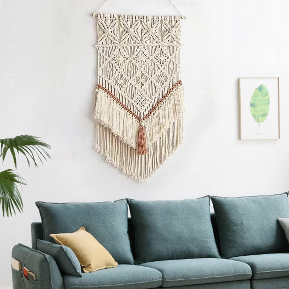 Hanging Macrame Tapestry Dream Catchers Hand Woven Tapestries Boho Wall Art Decor Home / 30"L x 18"W
