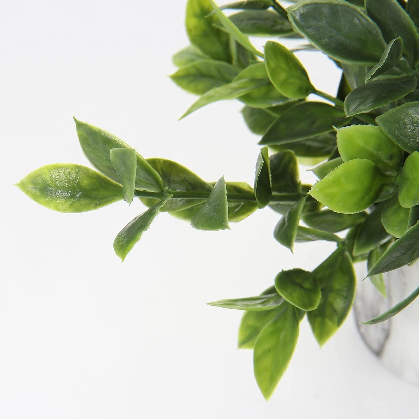 Faux Plants Indoor Artificial Mini Potted Plants Plastic Green Plant Small Fake Plants / Green-#9
