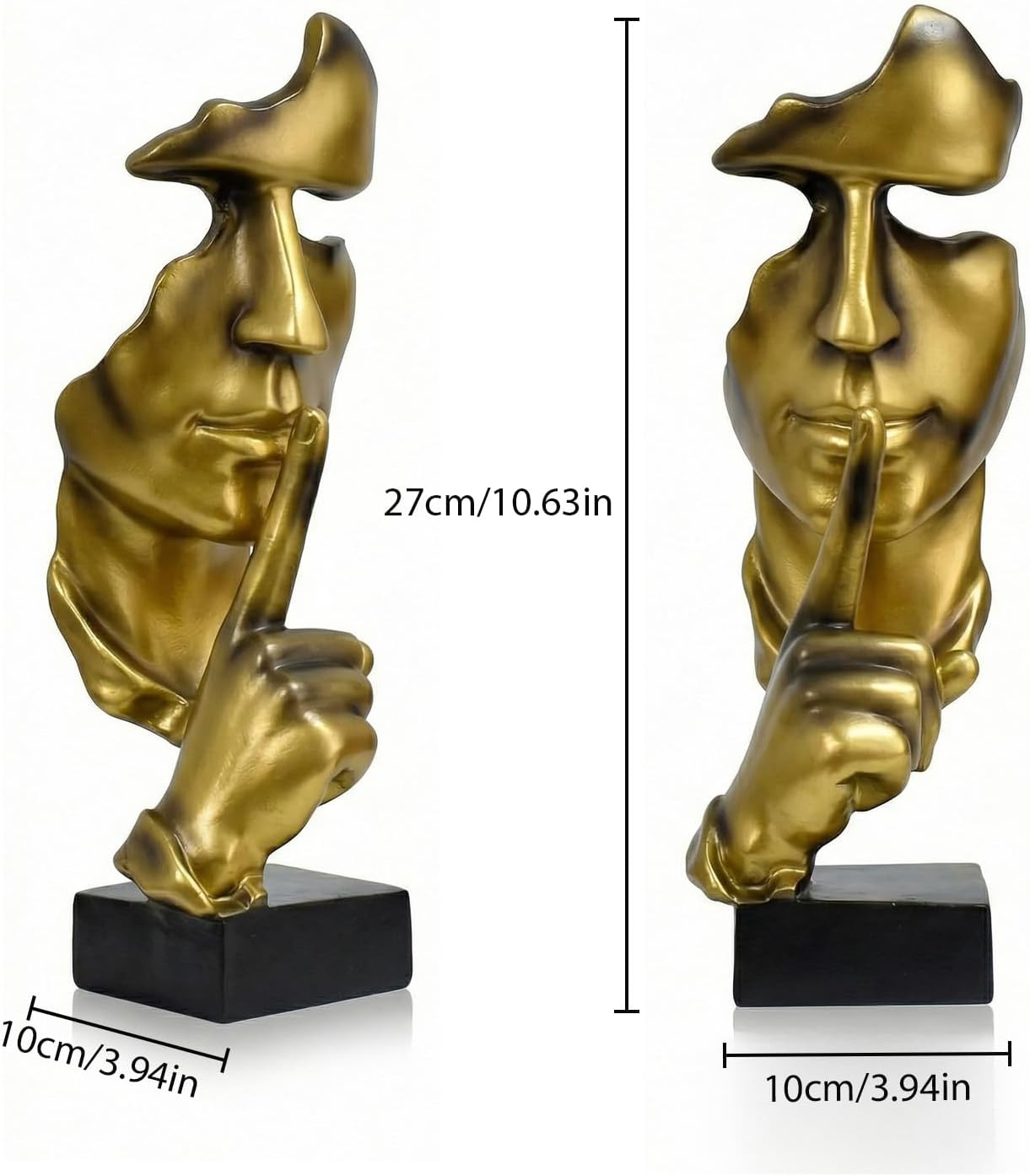 Figurines Resin Statue / Gold