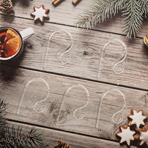 Jetec 16 Pieces Clear Acrylic Stocking Hanger Hooks Nonslip for Mantle