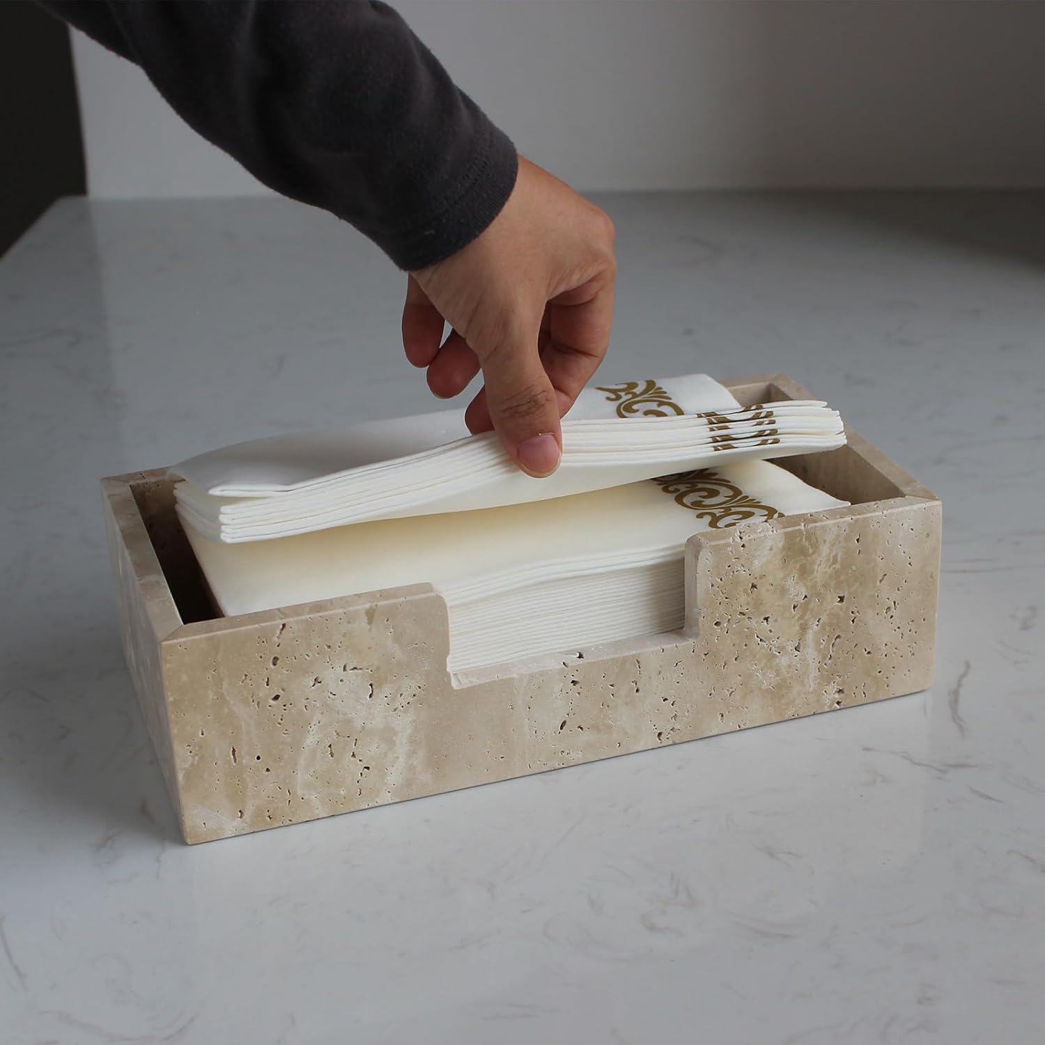 Holder / Paper Hand Basket / 9.8 x 4.9 x 2.8 / Guest Towel / Natural