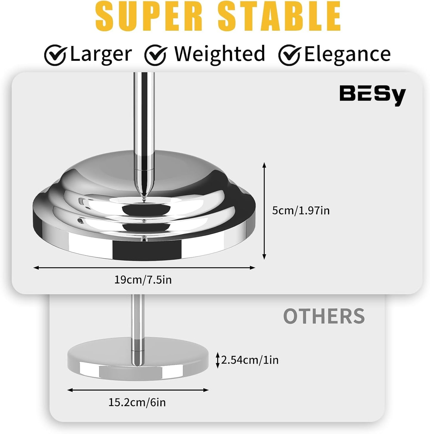 Toilet Paper Holder Floor Stand, Bathroom Freestanding Chrome | Toilet Tissue Roll Holder, Free Standing Rack with