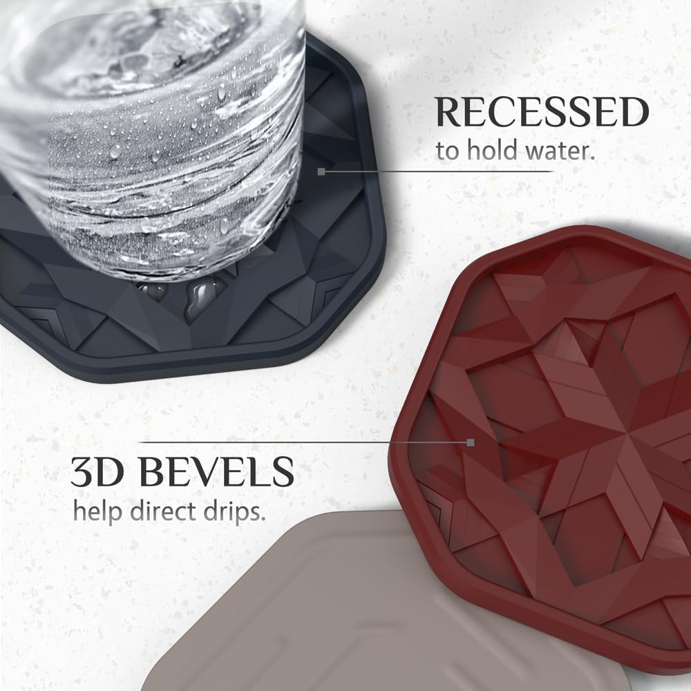 Tailored Holder / Modern Home Bar or Aesthetic / W/ Holder / 13. Burgundy and Blue / Set of 6