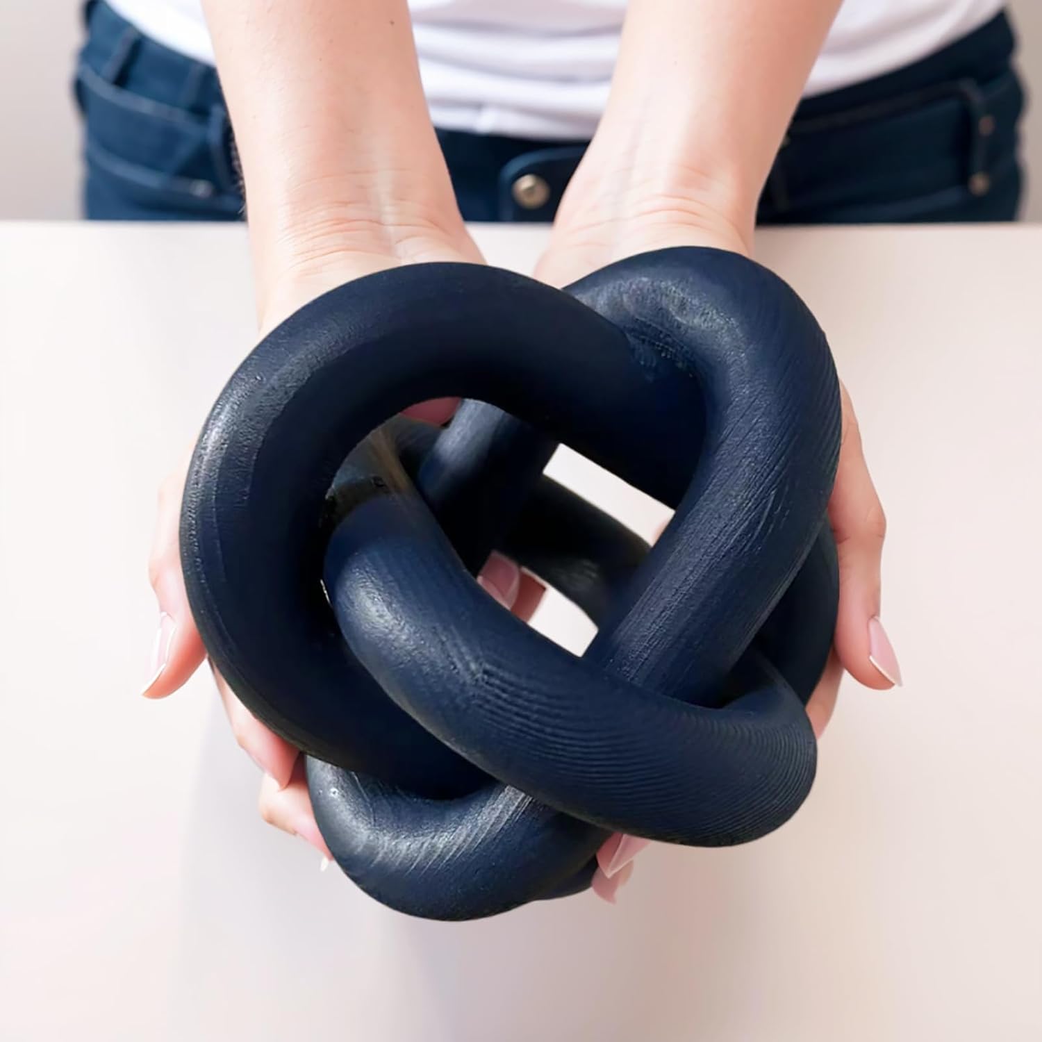 Wood Knot Decor / Navy Blue