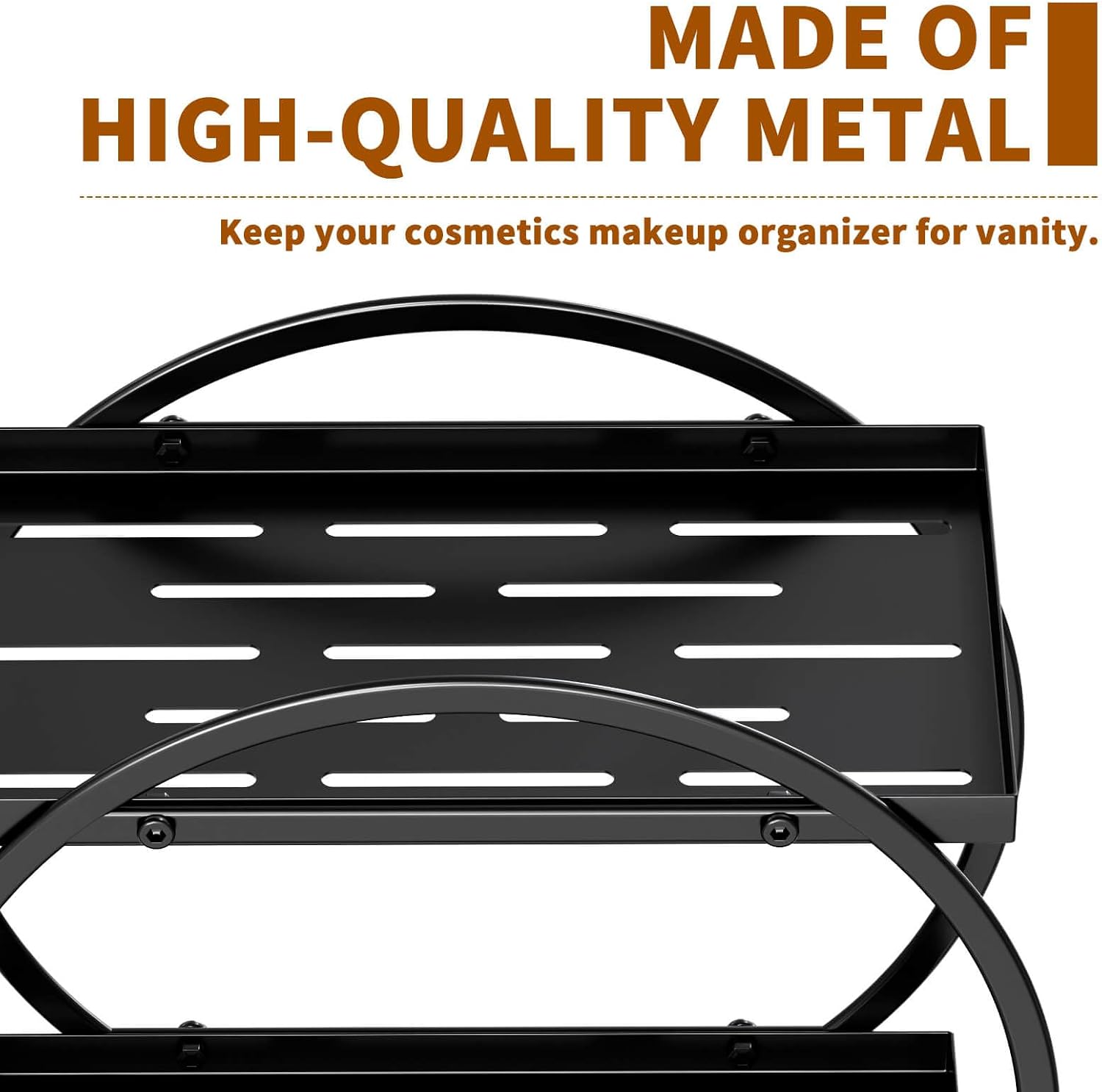 Bathroom Counter Organizer / Black, Circular
