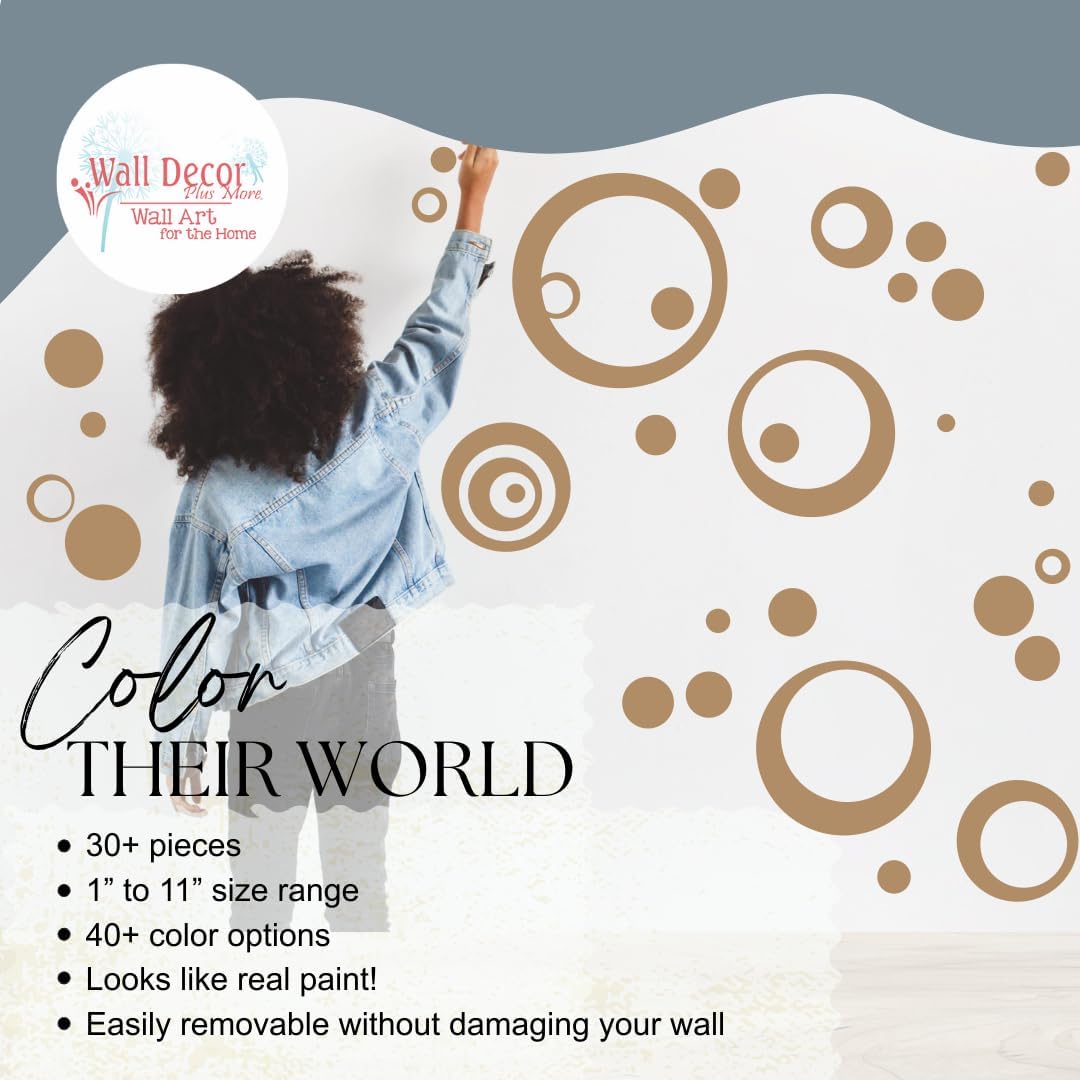 Tan Wall Vinyl Sticker Decal Circles