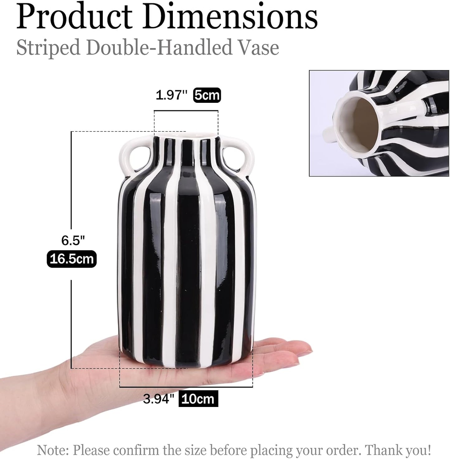 Ceramic Vase / Black and White