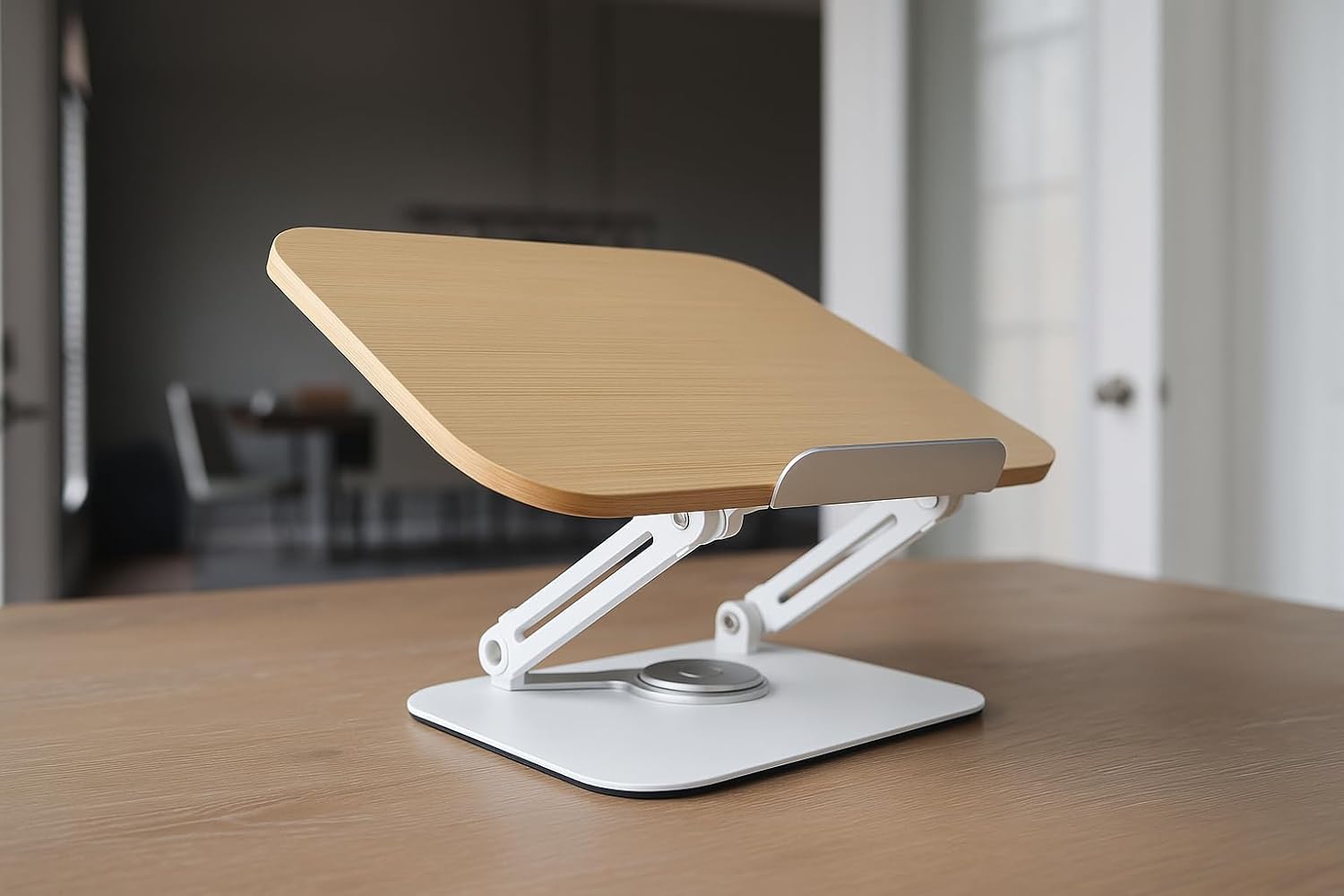 Cook Book Stand Adjustable Book Holder Tray and Page Paper Clips-Cookbook Reading Desk Portable Stable Hard-Wearing