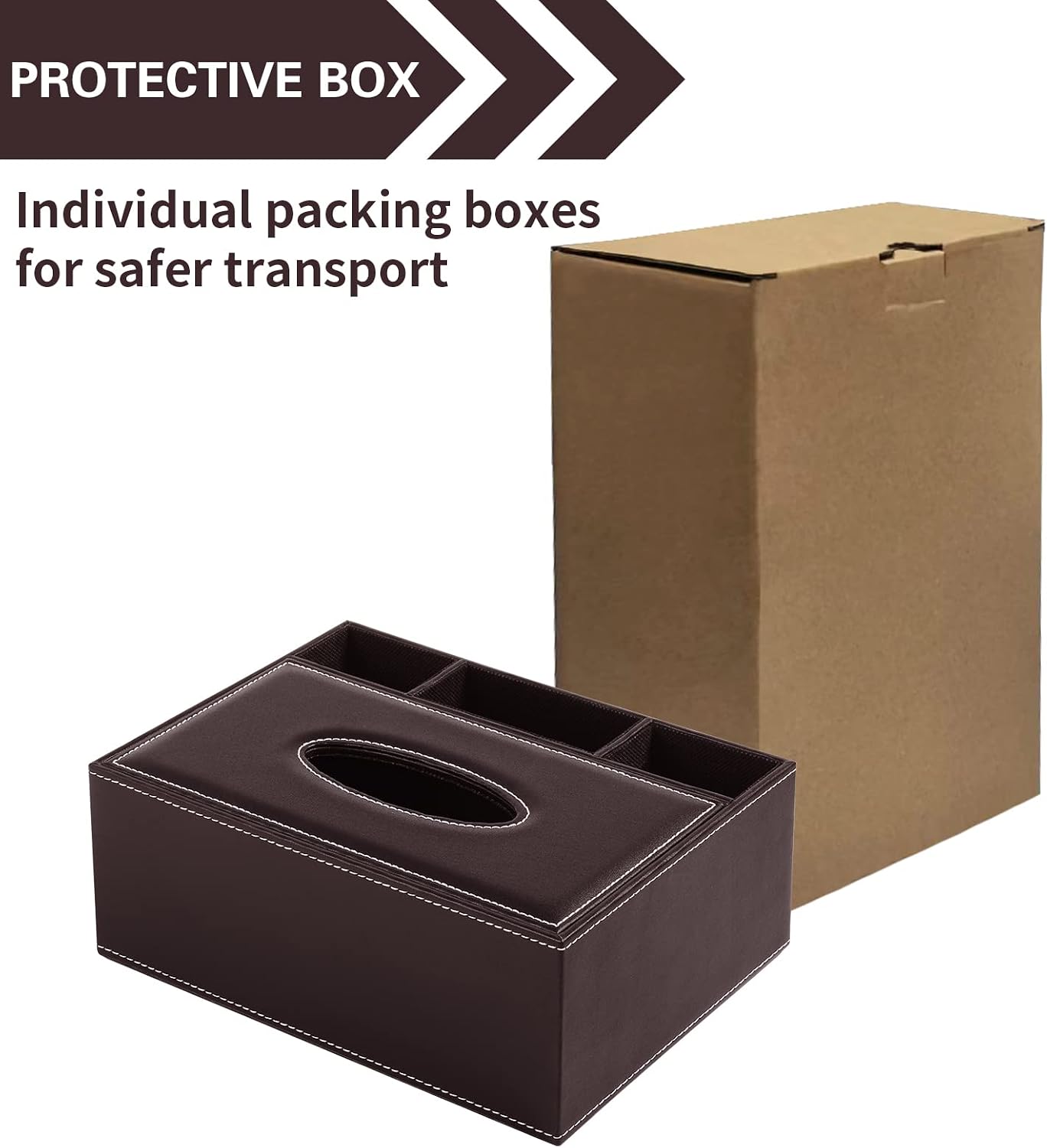 Multifunctional Tissue Box Holder / Brown