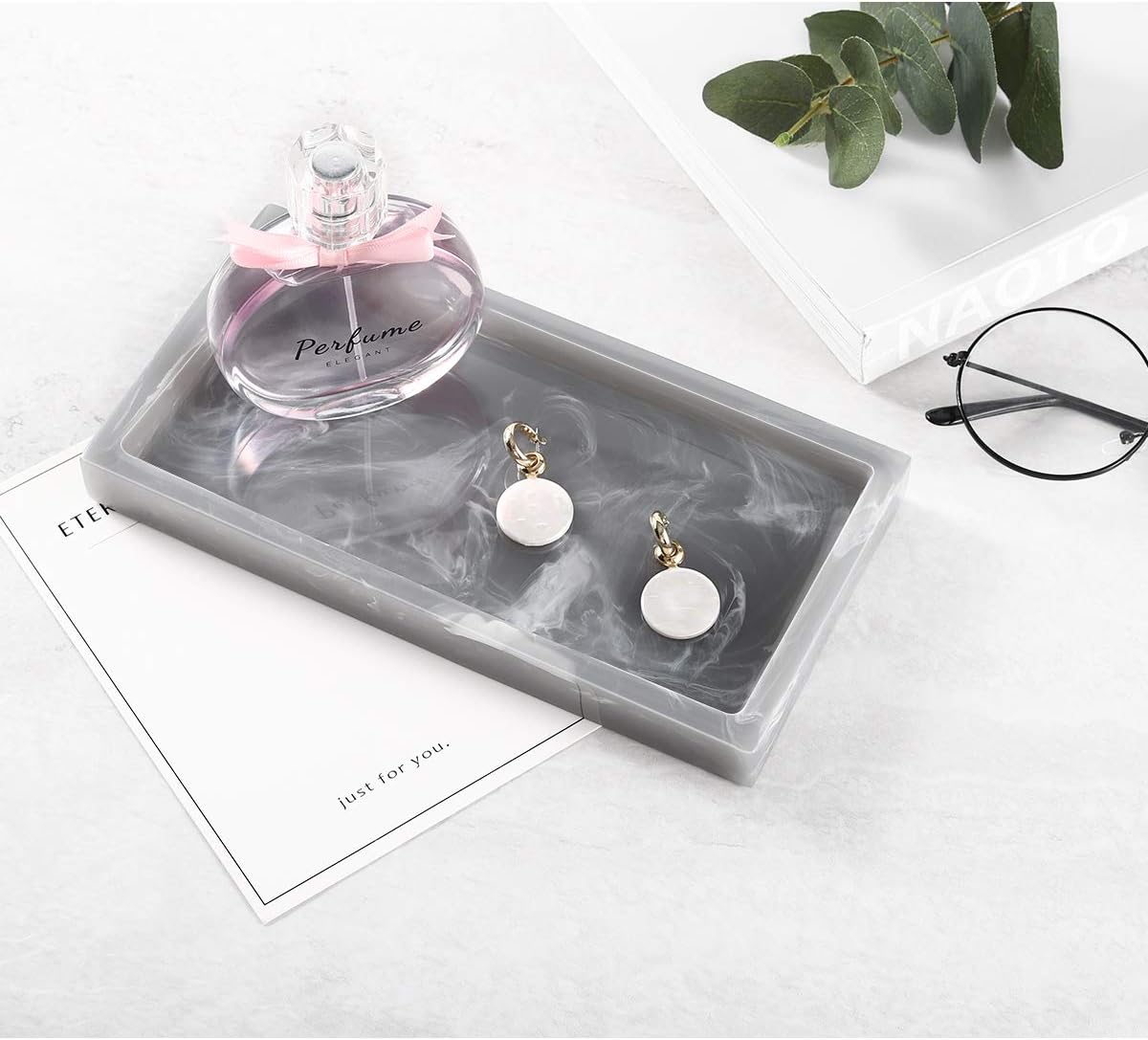 Bathroom Vanity Tray / Ink Gray / Mini / 8 x 4