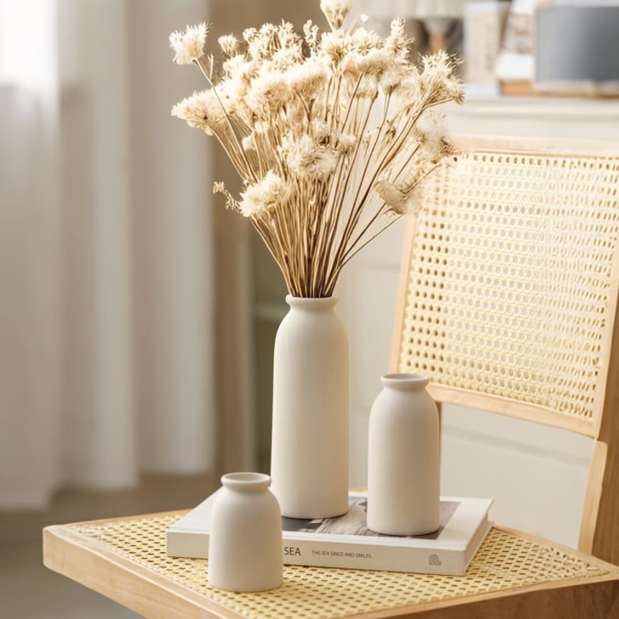 Ceramic Vase Set-3 / Beige